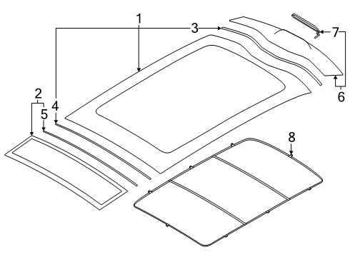 2025 Volvo EX90 Glass Roof Panel