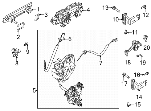 2025 Volvo EX90 Rear Door - Lock & Hardware