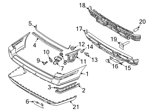 2007 Volvo V70 Bumper & Components - Rear Diagram 3
