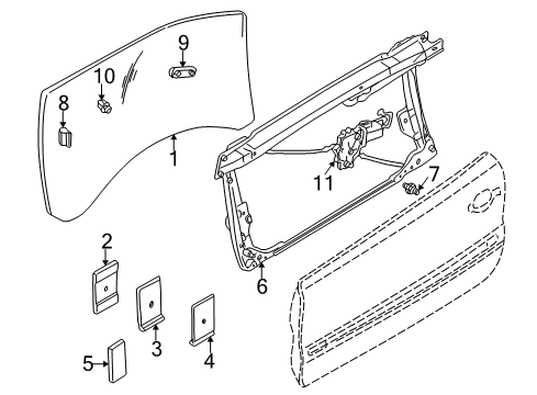 1999 Volvo C70 Front Door Diagram