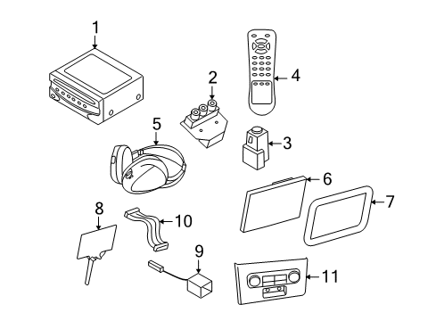 2012 Volvo XC70 Entertainment System Components