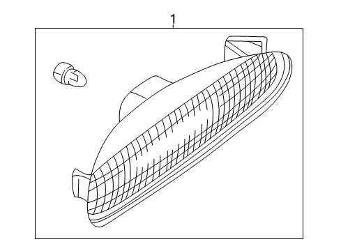 2000 Volvo S40 Side Marker Lamp, Passenger Side Diagram for 30613666