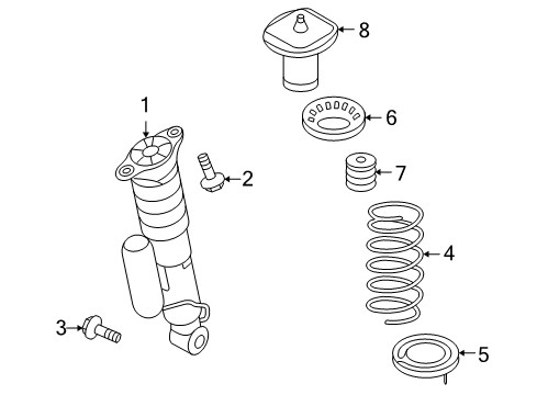 2010 Volvo XC60 Shocks & Components Diagram