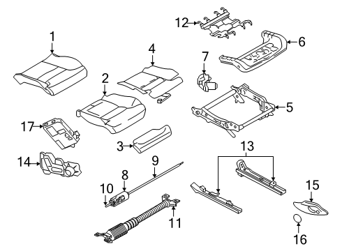 2024 Volvo S60 Driver Seat Components Diagram 4