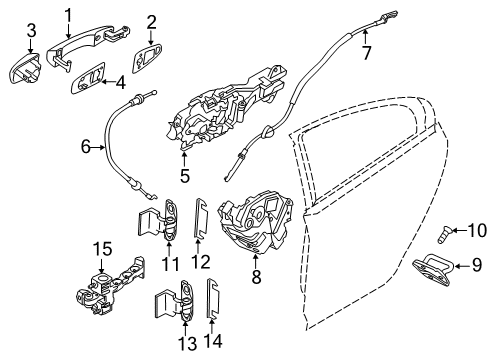 2018 Volvo V60 Cross Country Rear Door Diagram