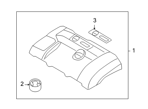 2012 Volvo XC70 Engine Appearance Cover Diagram 2