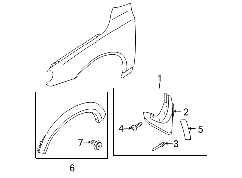 2012 Volvo XC70 Exterior Trim - Fender