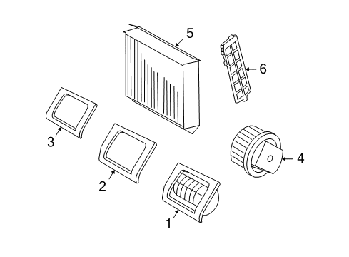 2012 Volvo C70 Blower Motor & Fan Diagram