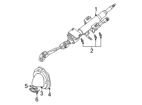 2004 Volvo S40 Steering Column Assembly Diagram