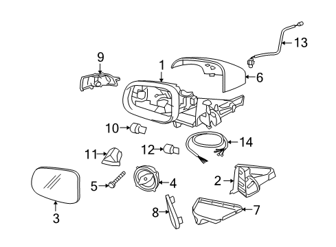 2008 Volvo XC70 Mirrors Diagram