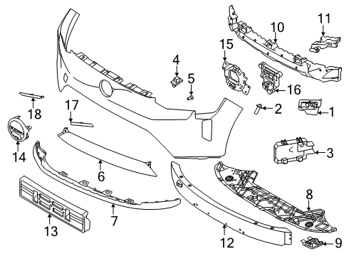 2025 Volvo EX90 Exterior Trim - Front Bumper