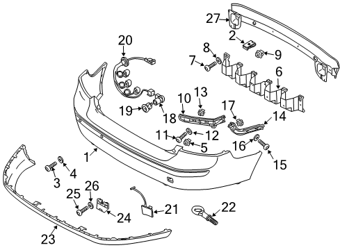 2006 Volvo S40 Bumper & Components - Rear Diagram