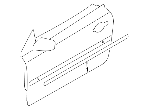 2012 Volvo C70 Exterior Trim - Door Diagram