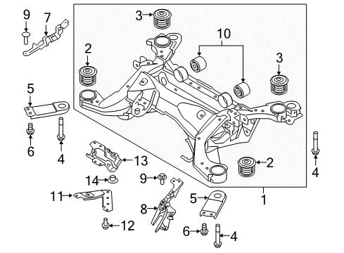 2017 Volvo V90 Cross Country Suspension Mounting - Rear Diagram