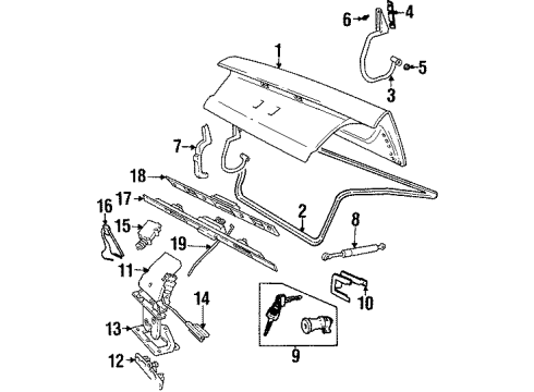 1993 Volvo 850 Trunk Diagram
