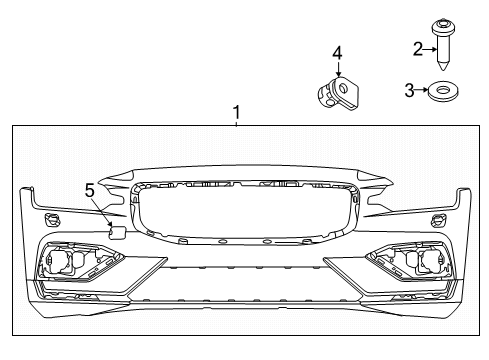 2019 Volvo S60 Bumper & Components - Front Diagram 2