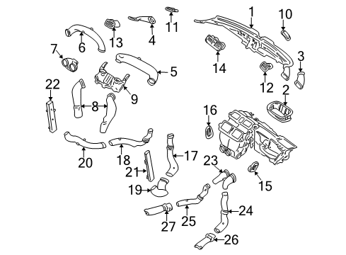 1999 Volvo S80 Ducts Diagram