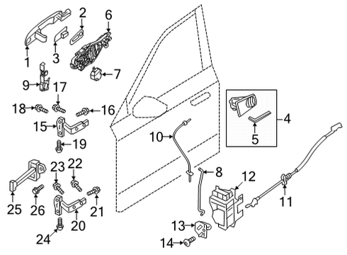 2026 Volvo EC40 Front Door - Lock & Hardware