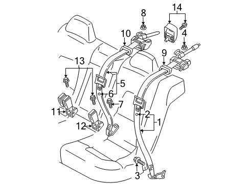 2005 Volvo S60 Rear Seat Belts Diagram