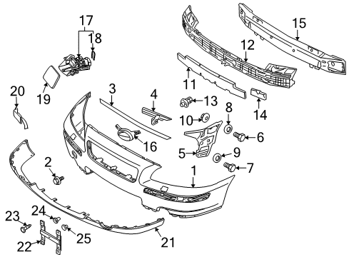 2007 Volvo S60 Bumper & Components - Front Diagram 2