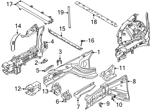 2025 Volvo EX90 Structural Components & Rails