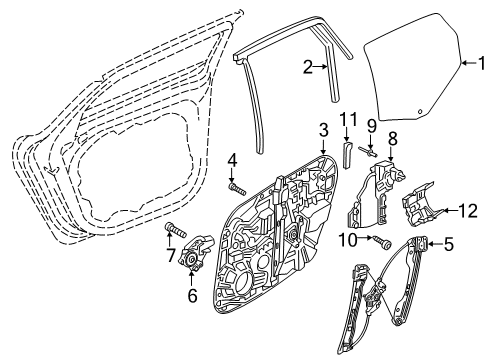 2017 Volvo S90 Glass - Door Diagram