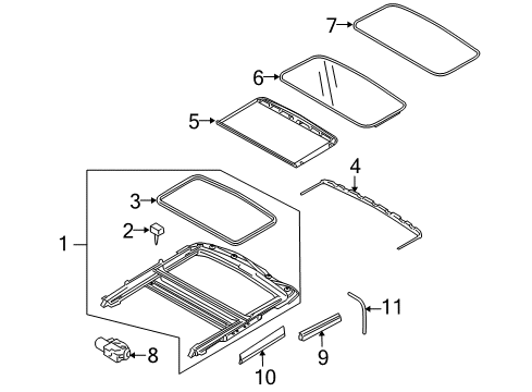 2007 Volvo V50 Sunroof Diagram