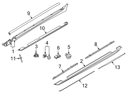 2016 Volvo S60 Exterior Trim - Pillars Diagram