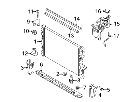 2009 Volvo S80 Radiator & Components Diagram 3