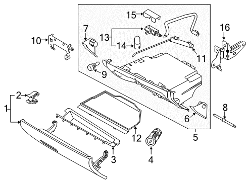 2016 Volvo V60 Glove Box Diagram