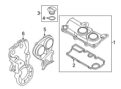 2023 Volvo XC90 Valve & Timing Covers Diagram