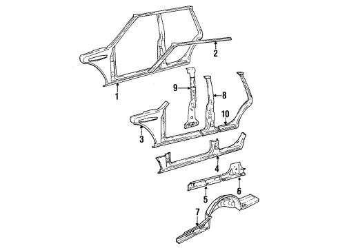 1989 Volvo 760 Center Pillar & Rocker