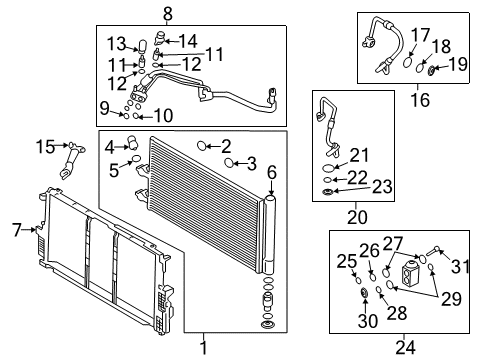 2024 Volvo XC90 A/C Condenser Diagram