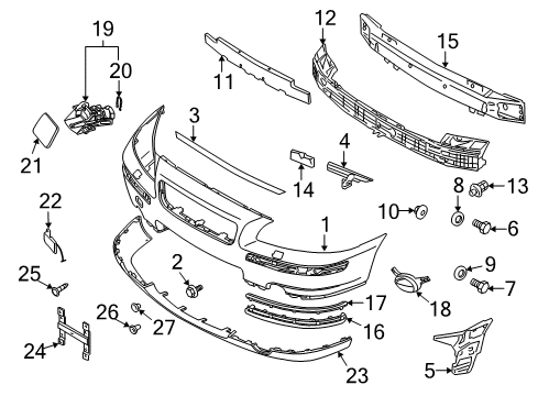 2005 Volvo S60 Bumper & Components - Front Diagram 2