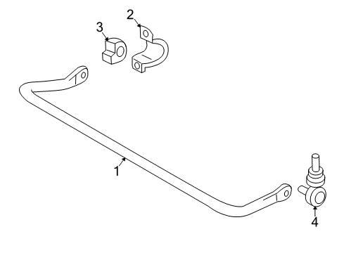 2011 Volvo V50 Stabilizer Bar & Components Diagram 4