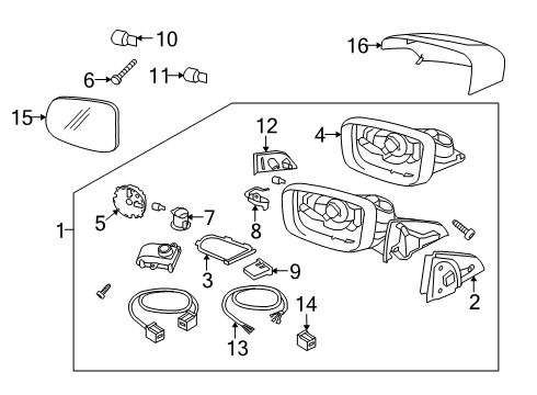 2011 Volvo XC60 Mirrors Diagram 2