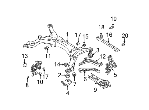 2007 Volvo XC70 Rear Suspension Components Diagram