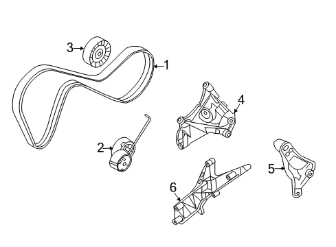 2013 Volvo XC90 Belts & Pulleys Diagram