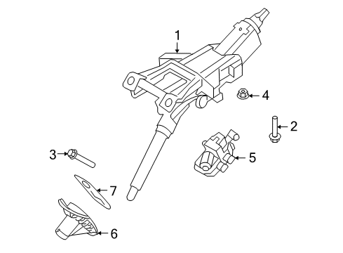 2010 Volvo XC70 Steering Column Assembly Diagram
