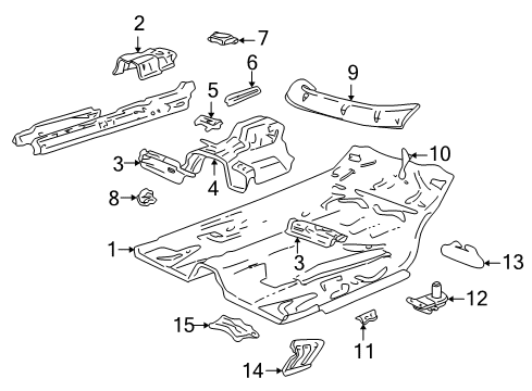 2000 Volvo V70 Floor & Rails