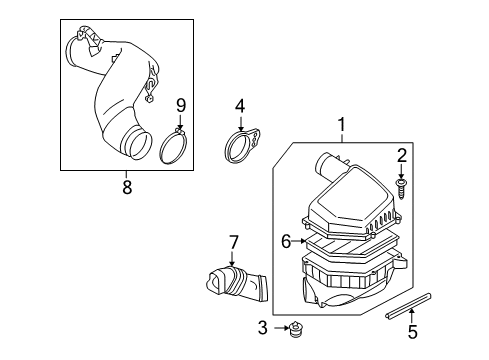 2012 Volvo XC70 Air Intake Diagram
