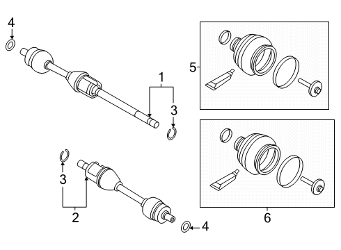 2025 Volvo EX90 Drive Axles - Front
