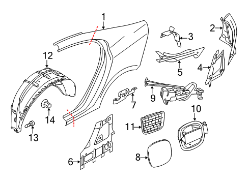 2013 Volvo S60 Fuel Door Diagram
