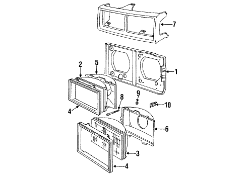 1984 Volvo 760 Headlamps Diagram 2