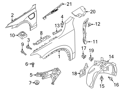 2024 Volvo S60 Fender & Components Diagram 2