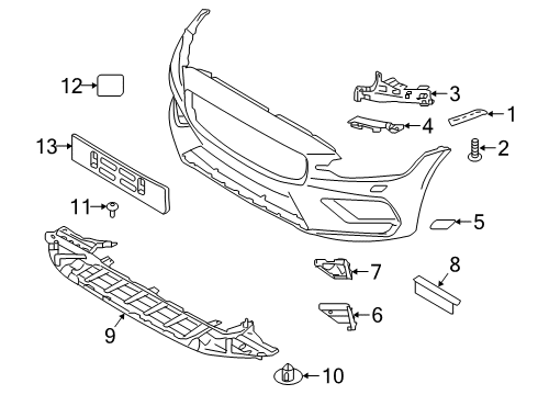 2019 Volvo V60 Bumper & Components - Front Diagram 6