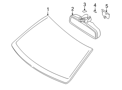 2006 Volvo S80 Glass - Windshield Diagram