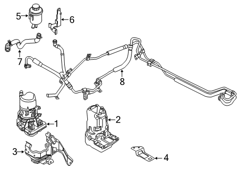 2013 Volvo XC70 P/S Pump & Hoses Diagram 2