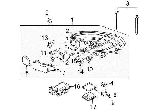 2008 Volvo XC70 Headlamps Diagram