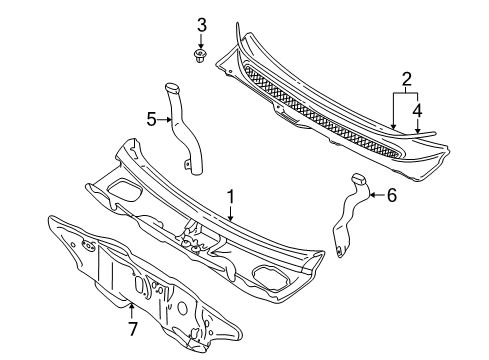 2005 Volvo S60 Cowl Diagram
